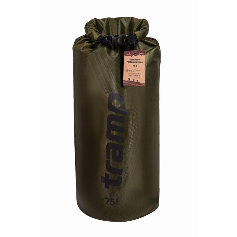 Гермомішок Tramp PVC Diamond Rip-Stop оливковий 25 л (UTRA-118-olive)