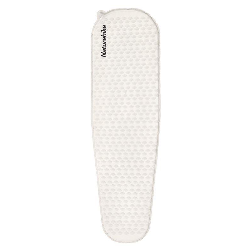 Матрац туристичний надувний одномісний  Naturehike CNK2300DZ013, 185x55x3.5 см, світло-сірий, овальний