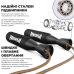 Скакалка шкіряна PowerPlay 4214 Leather Jump Rope Чорна 2.75 см.