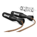 Скакалка шкіряна PowerPlay 4214 Leather Jump Rope Чорна 2.75 см.