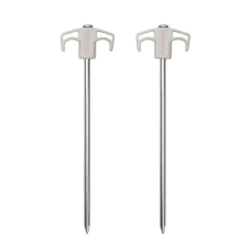 Кілки металеві Naturehike NH21YW133, 25 см, білі 2 шт.