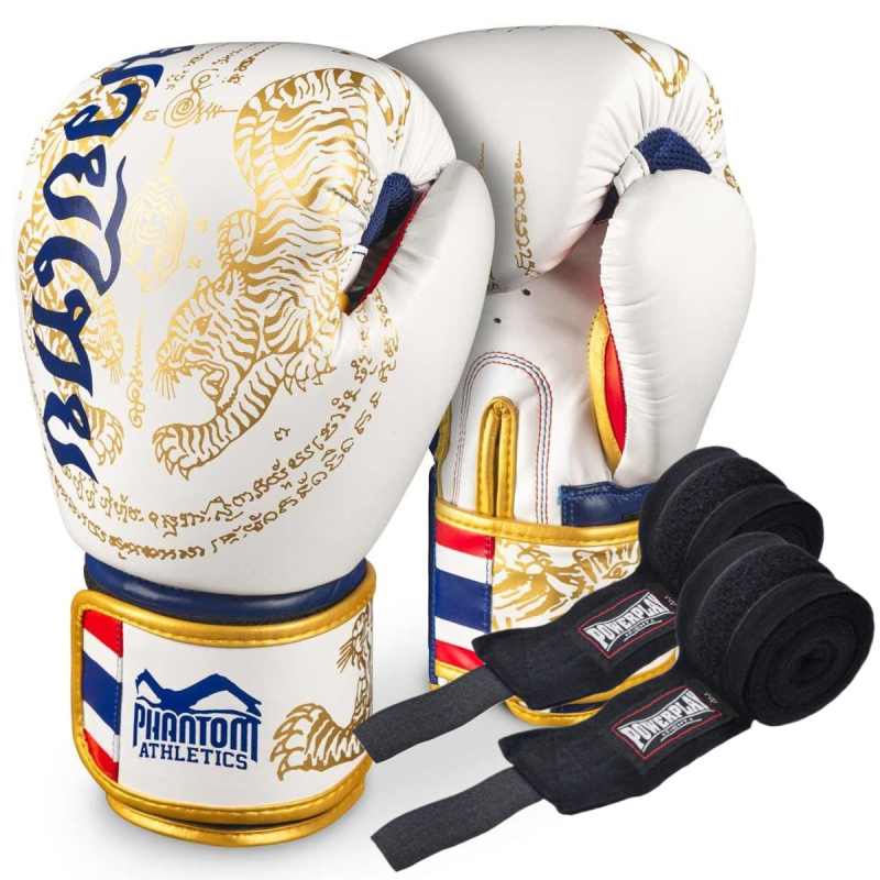 Боксерські рукавиці Phantom Muay Thai Gold Limited Edition 10 унцій (капа в подарунок) Боксерські рукавиці Phantom Muay Thai Gold Limited Edition 10 унцій (капа в подарунок)