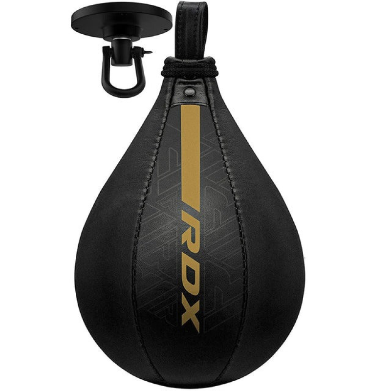 Пневмогруша боксерська RDX F6 KARA SPEED BALL + swivel Matte Golden Пневмогруша боксерська RDX F6 KARA SPEED BALL + swivel Matte Golden