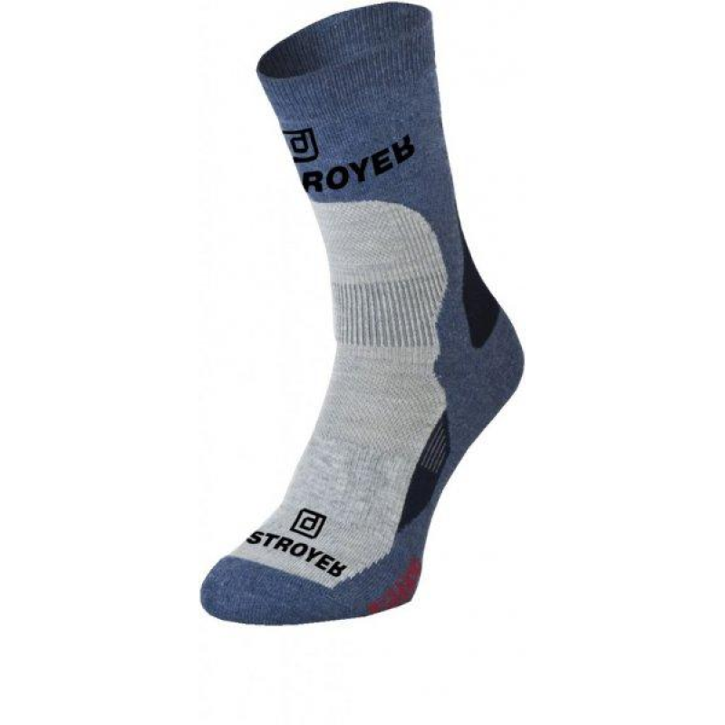Шкарпетки Destroyer Outdoor Trekking Light Блакитний/Св.сірий/Чорний 35-37
