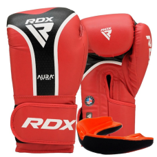 Боксерські рукавиці RDX AURA PLUS T-17 Red/Black 16 унцій (капа в комплекті)