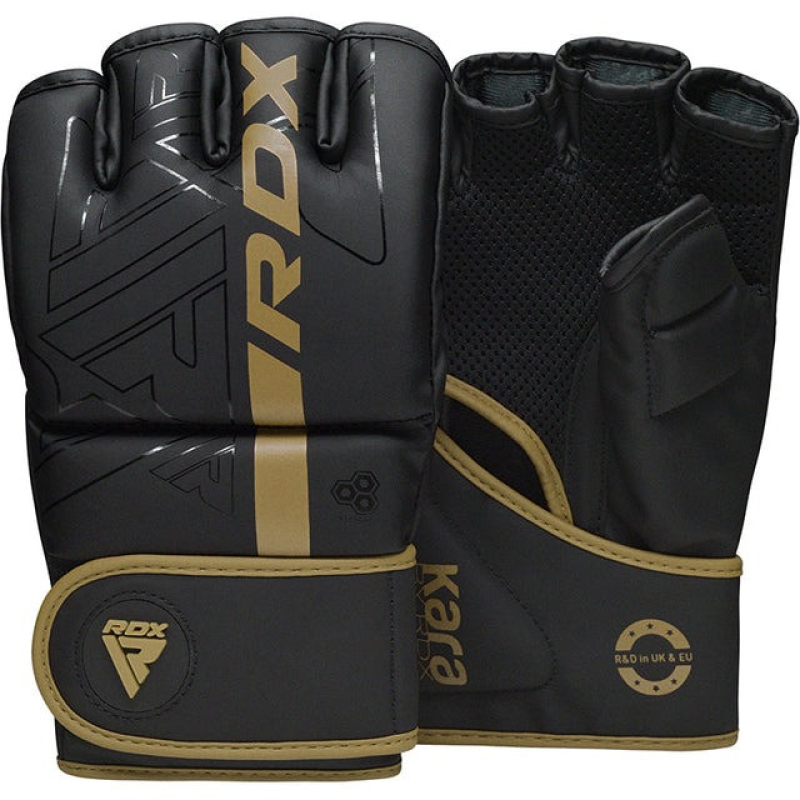 Рукавиці для ММА RDX F6 KARA Matte Golden M
