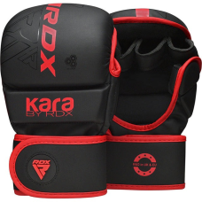 Рукавиці для ММА (Греплінгові рукавички) RDX F6 KARA Matte Red Plus S/M