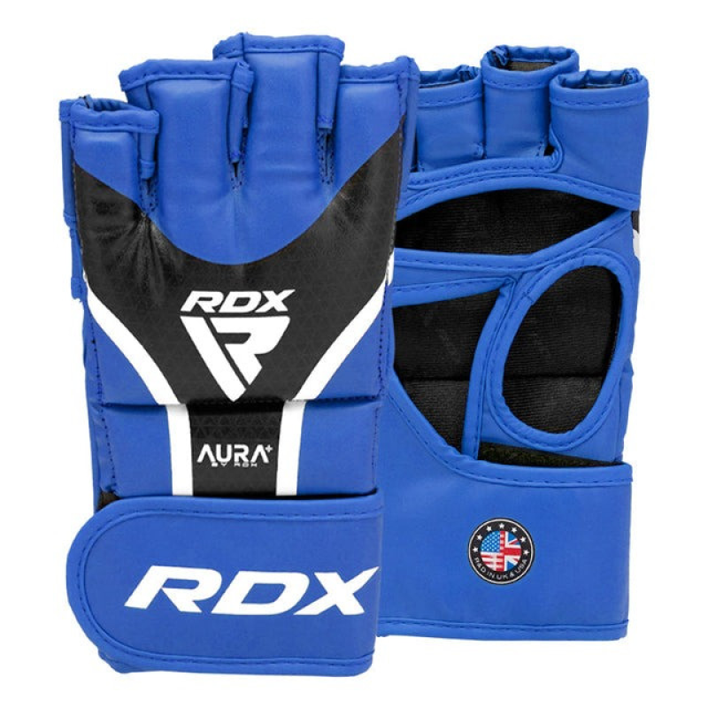 Рукавиці для ММА RDX AURA PLUS T-17 Blue/Black L