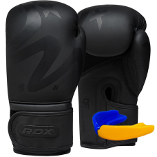 Боксерські рукавиці RDX F15 Noir Matte Black 16 унцій (капа в комплекті)