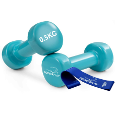Гантелі вінілові PowerPlay  2 * 0,5 кг. PP_4103 Блакитні (2шт. - пара)