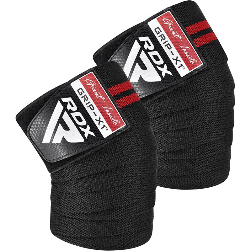 Бинти на коліна RDX GYM KNEE WRAP R11 BLACK/RED Бинти на коліна RDX GYM KNEE WRAP R11 BLACK/RED