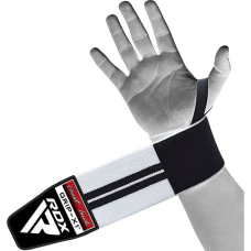 Бинти для зап“ясть (кистьові бинти) RDX W2 Gym Wrist Wraps BLACK/WHITE PLUS