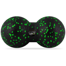 Масажний м“яч подвійний PowerPlay PP-4352 Epp foam peanut ball (d8*16cm.) Чорно/Зелений