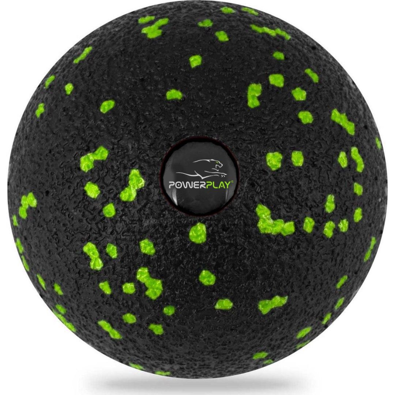 Масажний м“яч PowerPlay PP-4351 Epp Massage Ball (d10) Чорно/Зелений