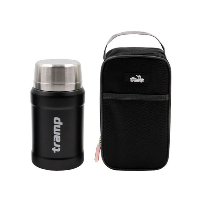 Термос TRAMP харчовий 0,8 л у чохлі чорний (TRC-132-black) (UTRC-132-black)