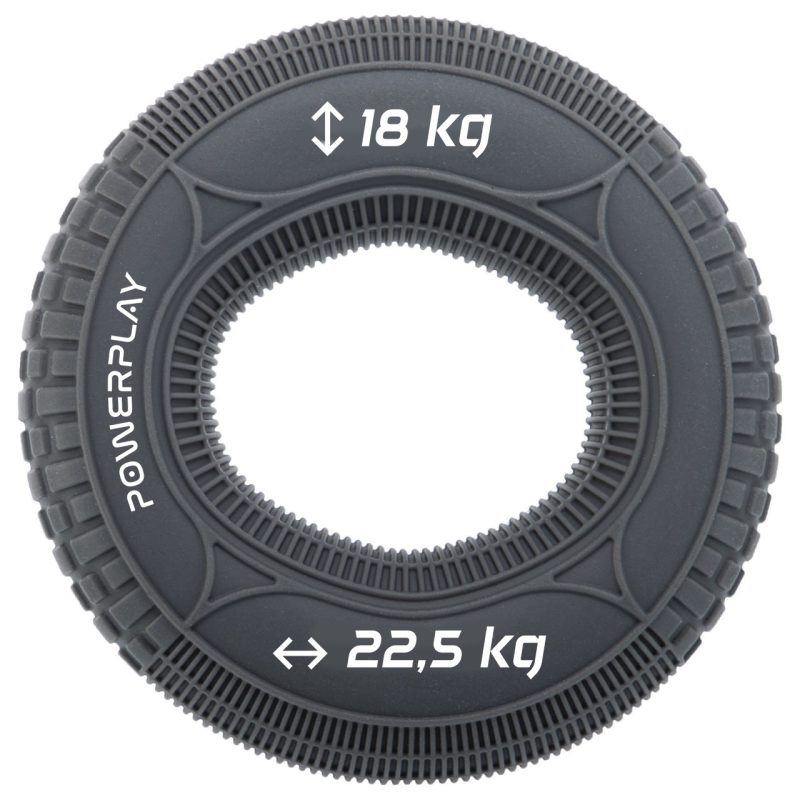 Еспандер кистьовий силіконовий PowerPlay PP-4330 Hand Grip Loops Medium 18-22,5 кг. Сірий