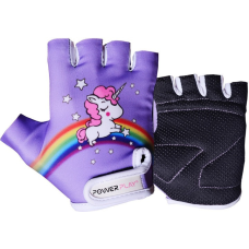 Велорукавички PowerPlay 001 Єдинорог фіолетові 2XS (вік до 4 років)
