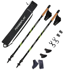 Палиці для скандинавської ходьби PowerPlay 9111 Lykke Green 80-135 см (пара)  + 2-ві пари чобітків + чохол