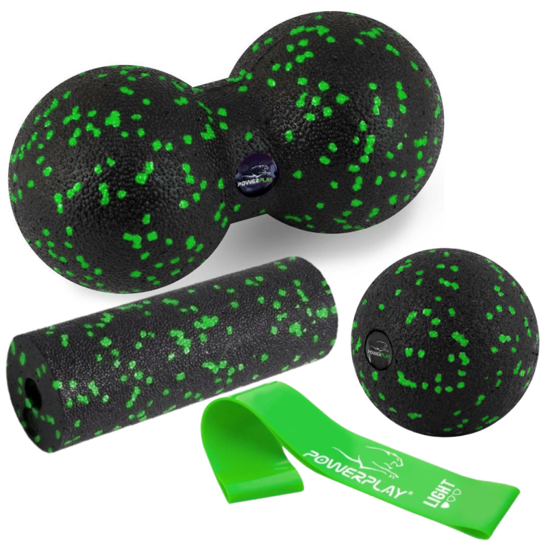 Набір для масажу та йоги PowerPlay PP_4091 EPP (2 м“ячики + валик масажер 15*5,3 см.) Green + резинка 5.5 кг. Набір для масажу та йоги PowerPlay PP_4091 EPP (2 м“ячики + валик масажер 15*5,3 см.) Green + резинка 5.5 кг.