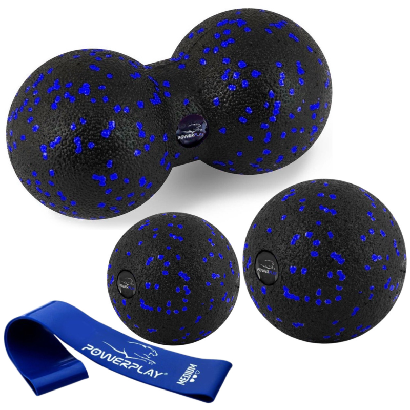 Набір для масажу та йоги PowerPlay PP_4092 EPP (Комплект з 3 штук) Blue + резинка 7,5 кг. Набір для масажу та йоги PowerPlay PP_4092 EPP (Комплект з 3 штук) Blue + резинка 7,5 кг.