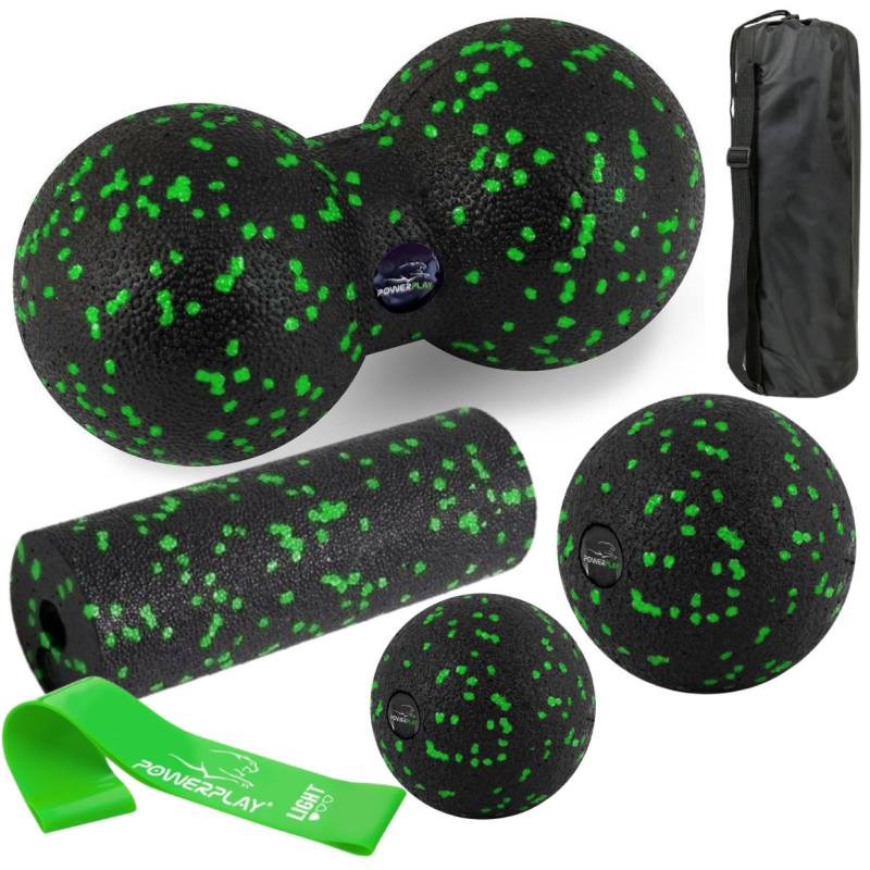 Набір для масажу та йоги PowerPlay PP_4093 EPP (3 м“ячики + валик масажер 15*5,3см.) Green + резинка 5,5 кг. Набір для масажу та йоги PowerPlay PP_4093 EPP (3 м“ячики + валик масажер 15*5,3см.) Green + резинка 5,5 кг.