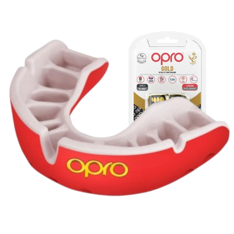 Капа OPRO Gold доросла (вік 11+) Red/Pearl (art.102504004) Капа OPRO Gold доросла (вік 11+) Red/Pearl (art.102504004)