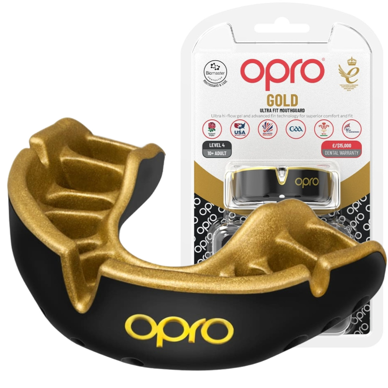Капа OPRO Gold доросла (вік 11+) Black/Gold (art.102504001)