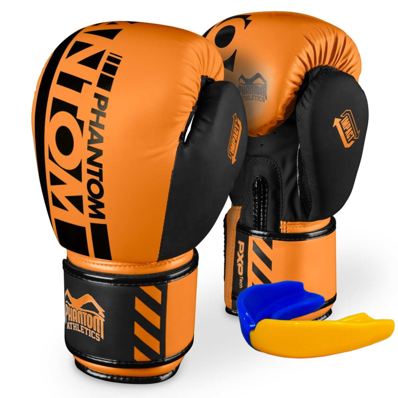 Боксерські рукавиці Phantom APEX Neon Orange 12 унцій (капа в подарунок)