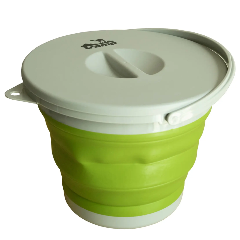 Відро TRAMP складне силіконове з кришкою 5л оливкове (TRC-127-olive)