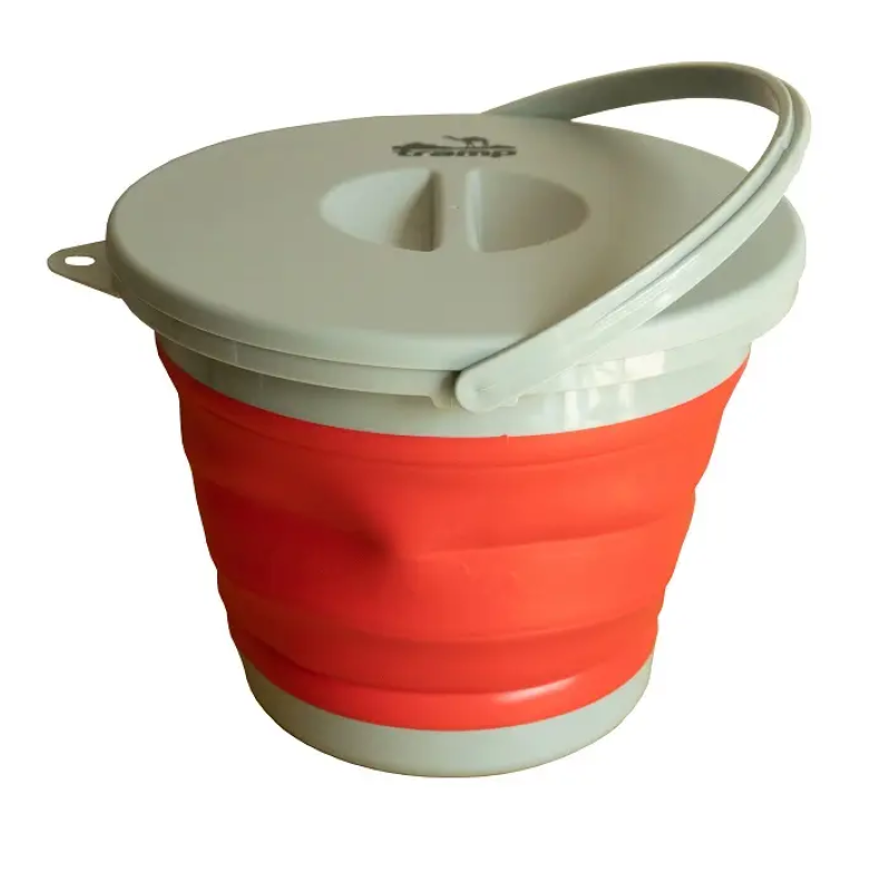 Відро TRAMP складне силіконове з кришкою 5л червоне (TRC-127-red)
