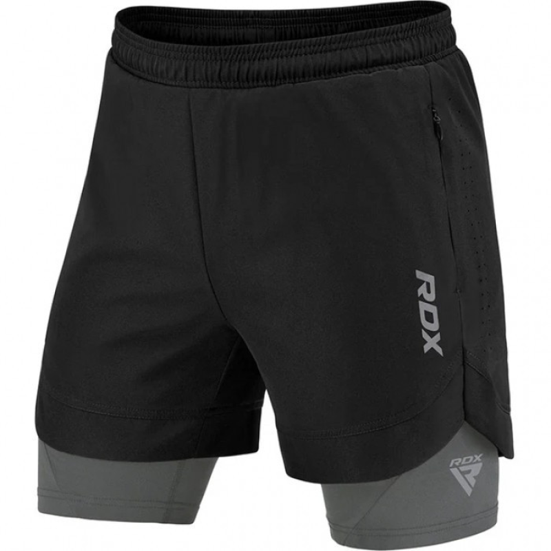 Компресійні шорти для RDX MMA T16 2-в-1 BLACK/GREY-XL Компресійні шорти для RDX MMA T16 2-в-1 BLACK/GREY-XL