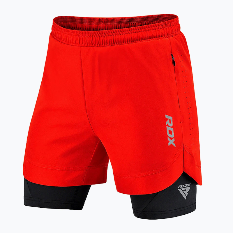 Компресійні шорти для RDX MMA T16 2-в-1 RED/BLACK-S