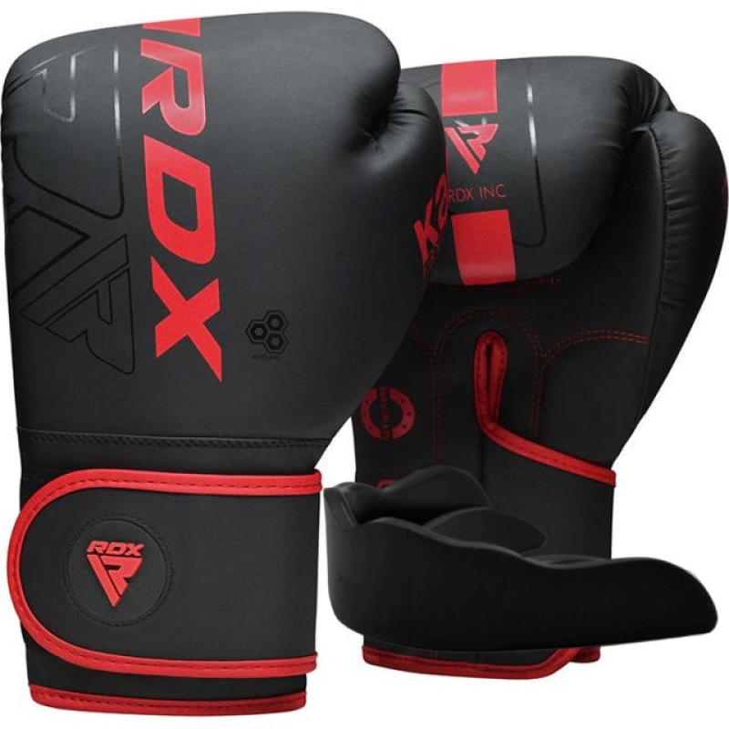 Боксерські рукавиці RDX F6 MATTE RED-6OZ (капа в комплекті) Боксерські рукавиці RDX F6 MATTE RED-6OZ (капа в комплекті)