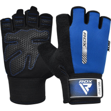 Перчатки для фитнеса RDX W1 HALF BLUE-L