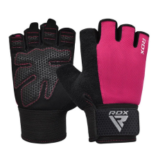Рукавички для фітнесу RDX W1 HALF PINK PLUS-M