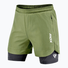 Компресійні шорти для RDX MMA T16 2-в-1 GREN/BLACK-L