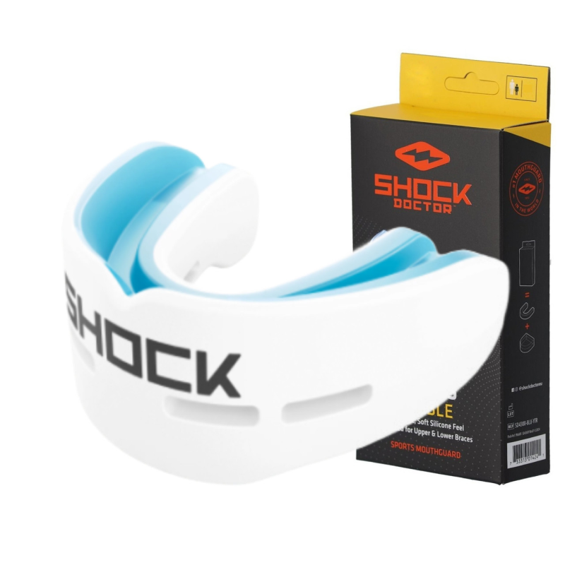 Капа Shock Doctor Nano Double доросла, на верхні та нижні зуби (вік 11+.) White (art. 6702-WH-AD)