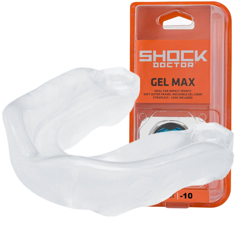 Капа Shock Doctor Gel Max дитяча (вік до 10р.) Clear (art. 6190-TC-YTR)