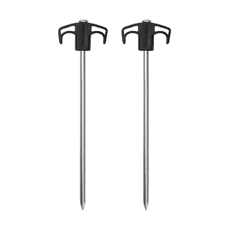 Кілки металеві Naturehike NH21YW133, 25 см, чорні 2 шт.