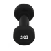 Гантель вінілова PowerPlay 4125 Achilles 2 кг. Чорна (1шт.)