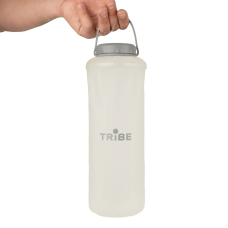 Складана пляшка для води Tribe Soft Bottle 1,5 л, TPU, легка та компактна, з ручкою для перенесення (T-FE-0024-crystal-white)