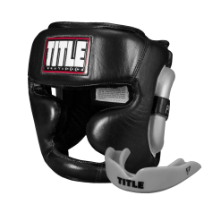 Боксерський шолом TITLE Platinum Premier Full 2.0 Black L (капа в комплекті)