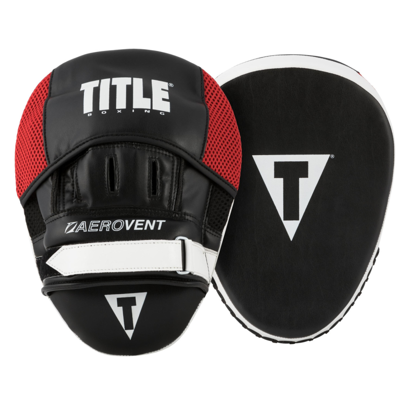 Лапы боксерские TITLE Boxing Aerovent Excel Incredi-Mitts 2.0 Black/Red/White