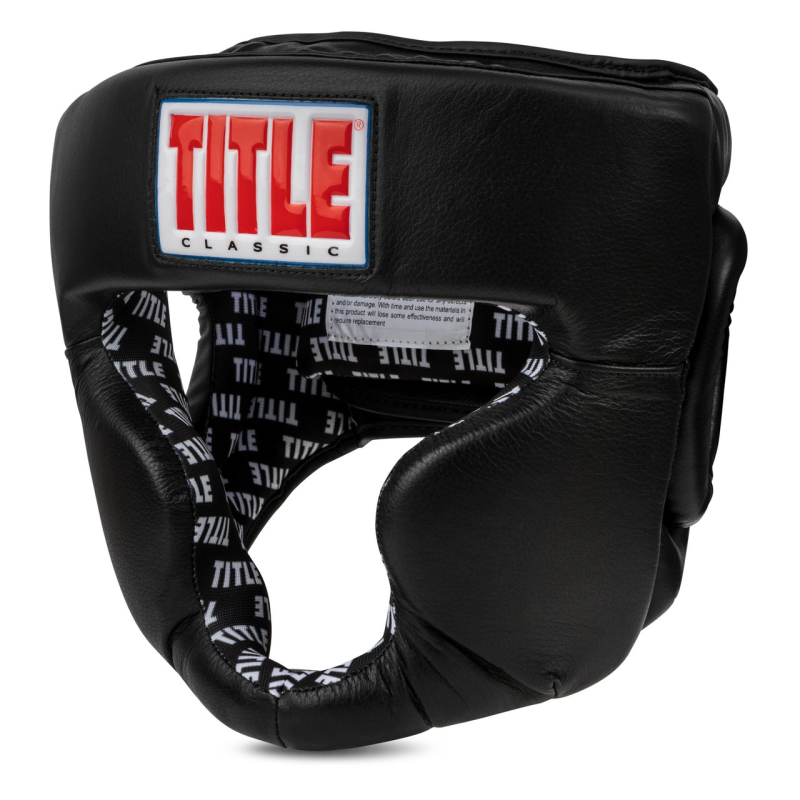 Боксерський шолом TITLE Classic Full Coverage Training Headgear 2.0 Black XL (капа в комплекті)