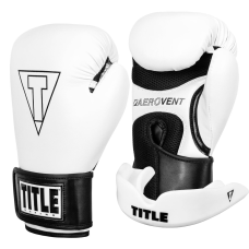 Боксерські рукавиці TITLE Boxing Vegan Gloves White/Black 14 oz (капа в комплекті)