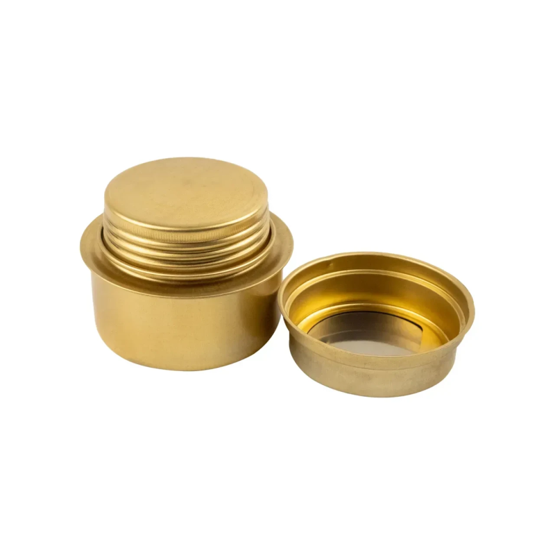 Спиртовий пальник Tribe Flame Mini з латуні – компактний та надійний для походів (T-FZ-0019-yellow)