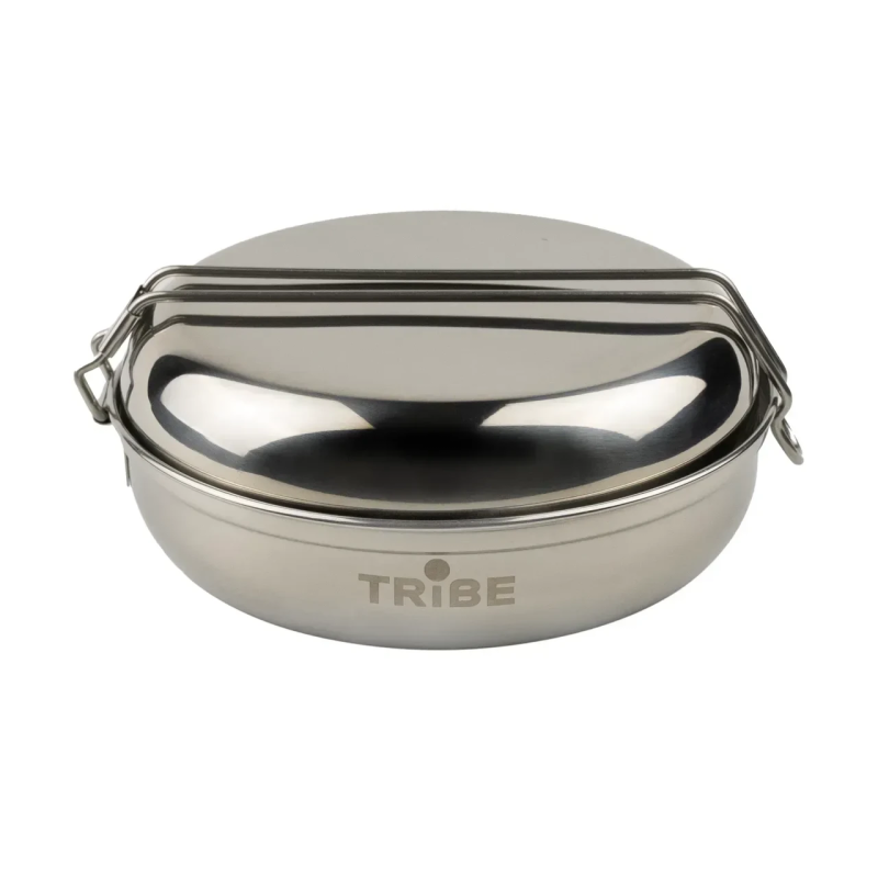Набір посуду для туризму Tribe Single Set (0.8 л + 0.6 л), з нержавіючої сталі, у чохлі (T-FG-0009-metal) Набір посуду для туризму Tribe Single Set (0.8 л + 0.6 л), з нержавіючої сталі, у чохлі (T-FG-0009-metal)
