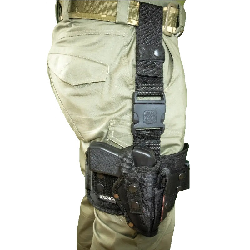 Кобура на стегно для ПМ кордура Kirasa чорна(Арт.KI282) Кобура на стегно для ПМ кордура Kirasa чорна(Арт.KI282)