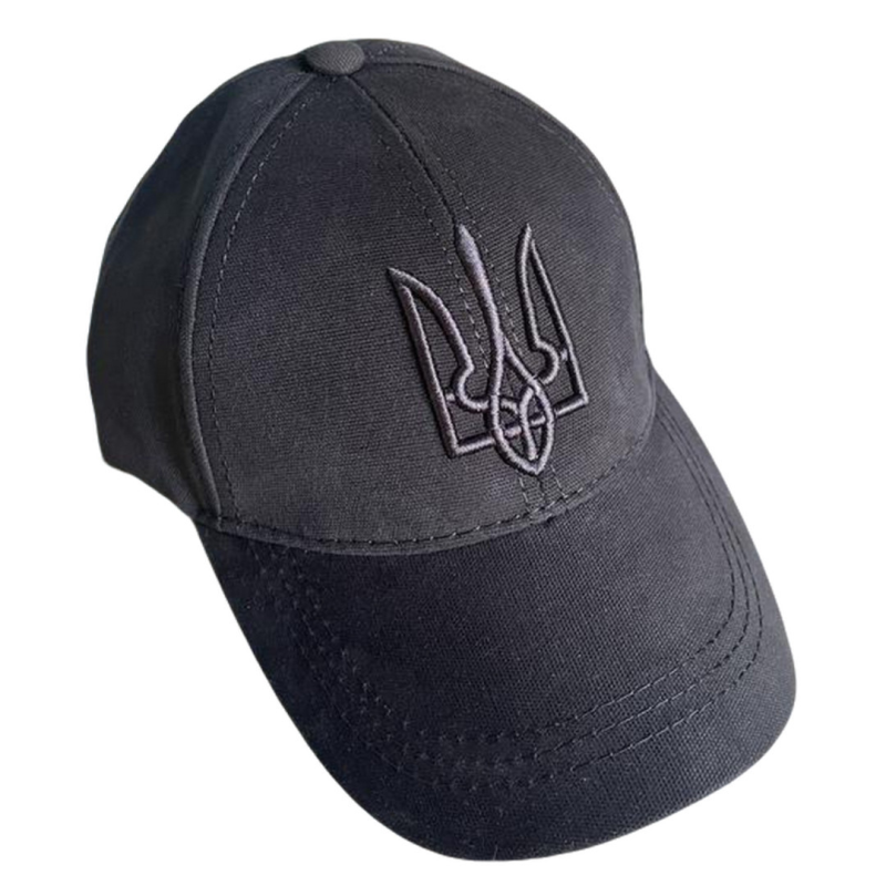 Кепка військова ЗСУ герб чорна (RA8962)