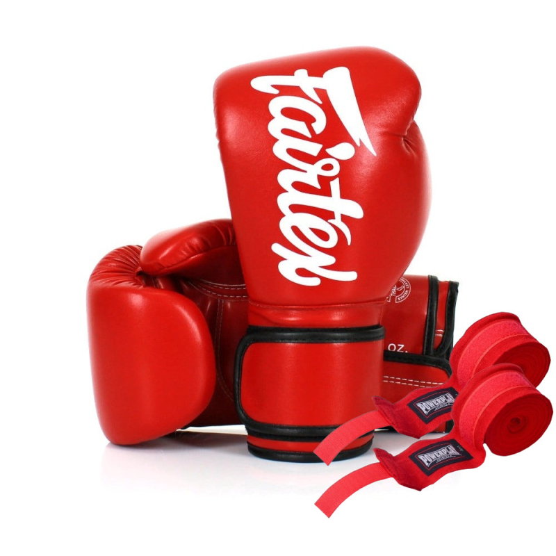 Боксерські рукавиці Fairtex BGV14 Red 12 унцій (бинти в комплекті)